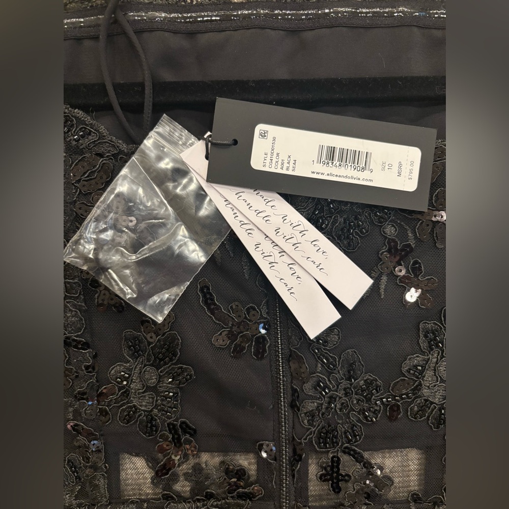 Alice + Olivia Black Lace Dress - Picture 8 of 13